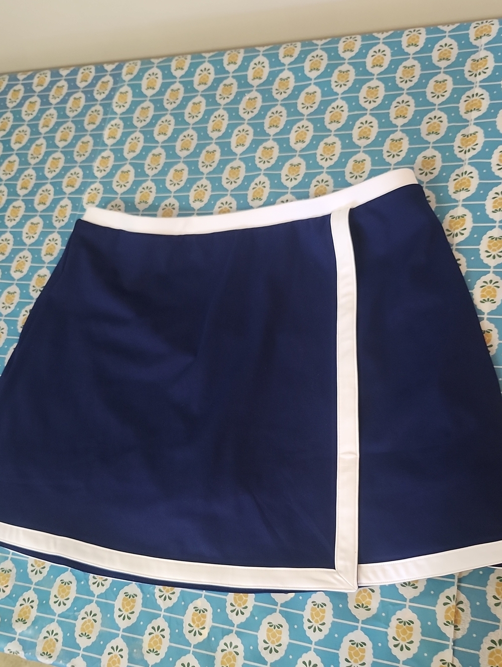J.Crew Active White & Blue Performance Tennis Skort Large NWT Pickle Ball NEW